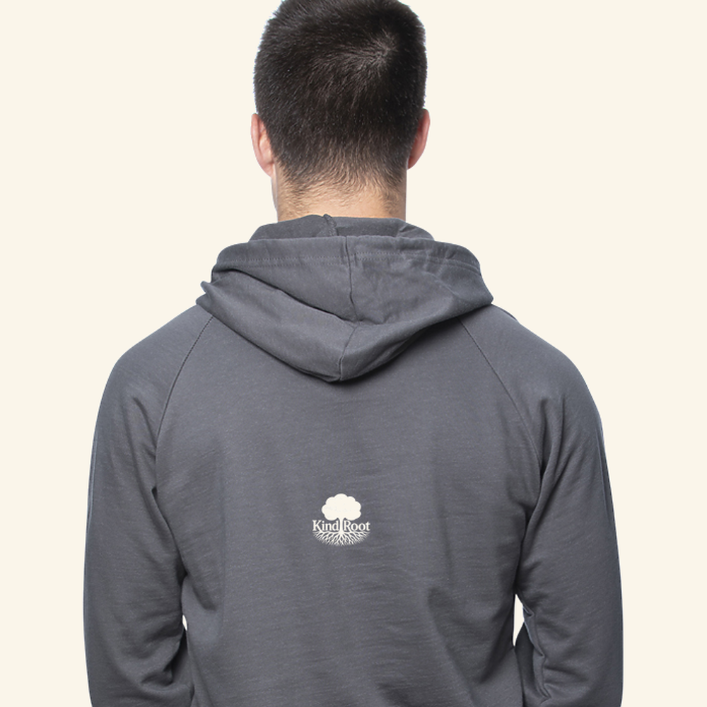 Every question opens a door. — hoodie adult Slate back