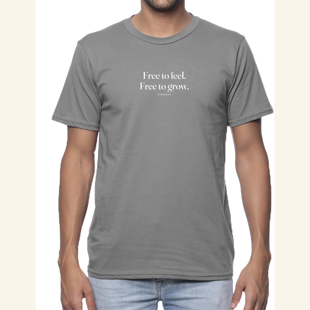 Free to feel. Free to grow. — tee adult Slate