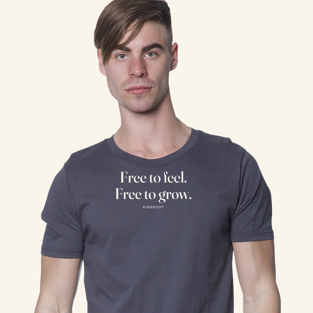 Free to feel. Free to grow. — tee adult Slate
